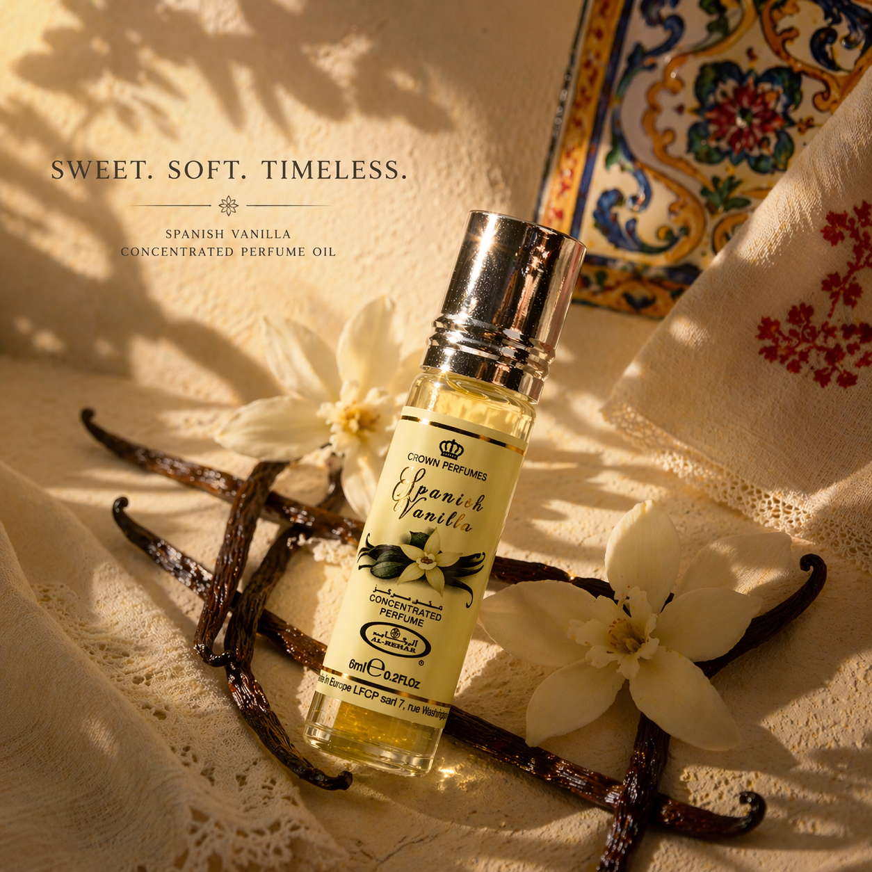 Al Rehab Spanish Vanilla Concentrated Perfume Oil 0.2oz