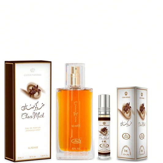 Al-Rehab Choco Musk Perfume Bundle Spray and Concentrated Perfume Oil
