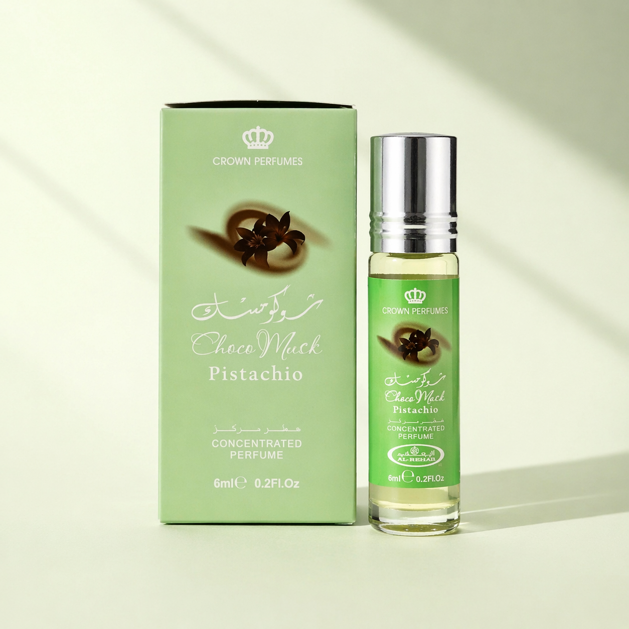 Al Rehab Choco Musk Pistachio Concentrated Perfume Oil 0.2oz