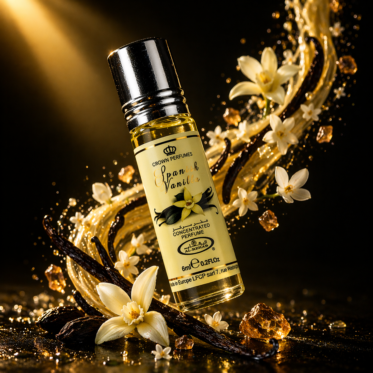 Al Rehab Spanish Vanilla Concentrated Perfume Oil 0.2oz