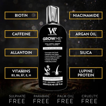 Watermans Hair Growth Bundle Shampoo, Conditioner, and Elixir